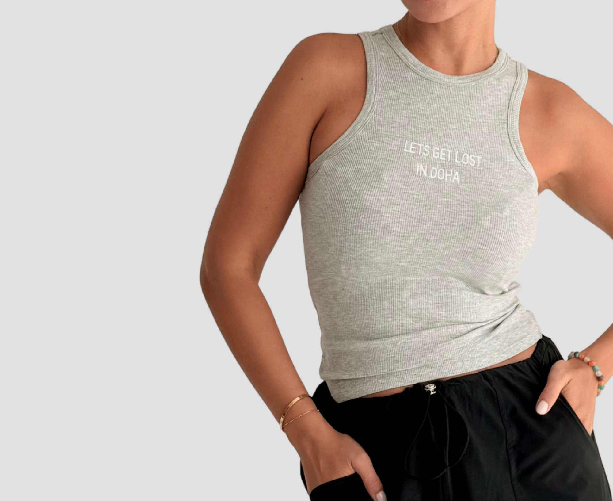 Let’s get lost in doha Tank Top